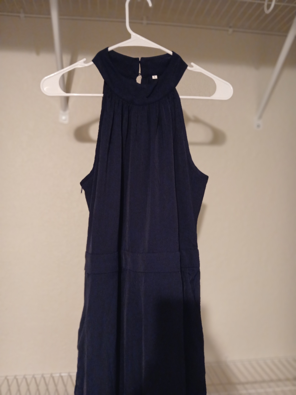 Girls' Navy Halter Dress